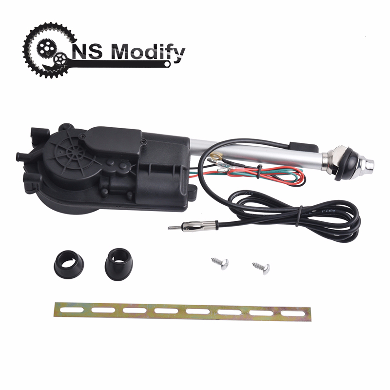 NS Modify Universal Electric Power Antenna Automatic Telescopic Radio Antenna For Car Modification Stainless Steel 78CN