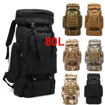 80L Large Oxford fabric Camping Backpack Travel Hiking Rucksack Luggage Bag New