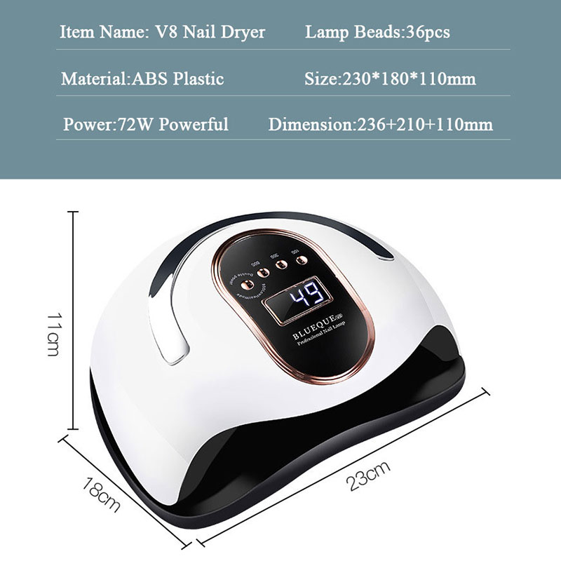 2020 Newest LED Lamp Nail Dryer 36 LEDs UV Lamp For Drying Gel Polish 10/30/60/99s Timer Auto Sensor Nial Lamp For Manicure