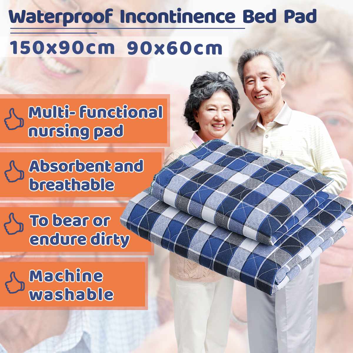 Kids Adult Mattress Cover Washable Reusable Protector Waterproof Underpad Bed Pad For Incontinence Patient Pad Cover Mattress