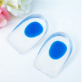 1pair Soft Silicone Gel Insoles for heel spurs pain Foot cushion Foot Massager Care Half Heel Insole Pad Height Increase