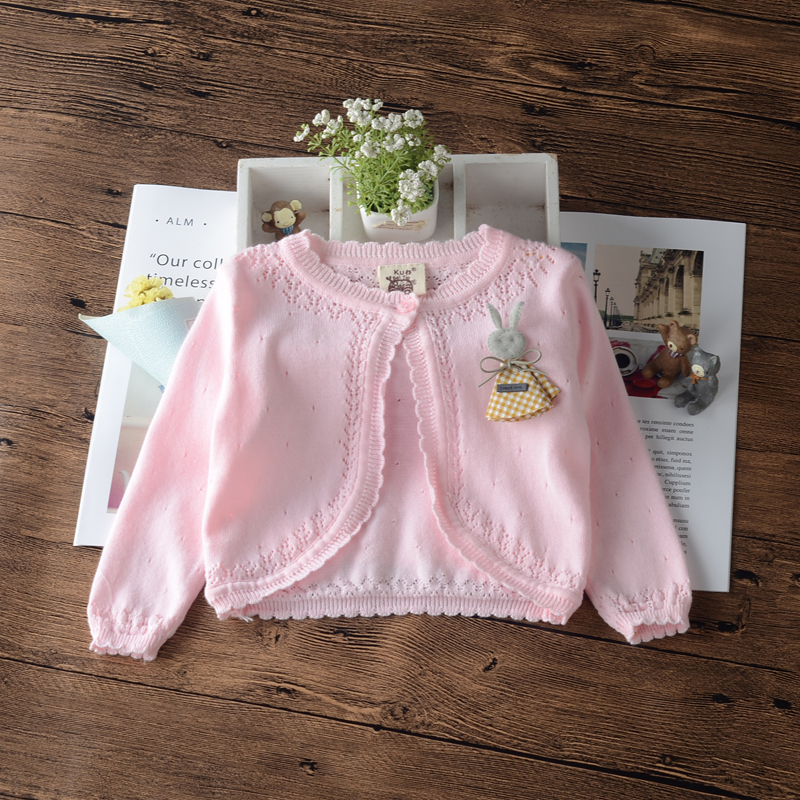 Little Girl Cardigan Sweater Jacket Doll 100 Cotton Summer Baby Toddler Jacket Infant for 3 to 24 Month Baby Clothes OKC205022