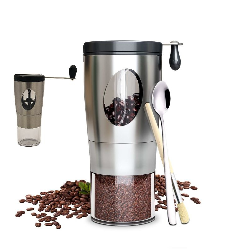Manual Coffee Grinder Stainless Steel Foldable Handle Coffee Bean Mill Cleaning Portable Hand-cranked Kitchen Coffee Grinders