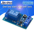 Single key bistable relay module automobile refit switch one key start stop self lock single chip microcomputer control 51