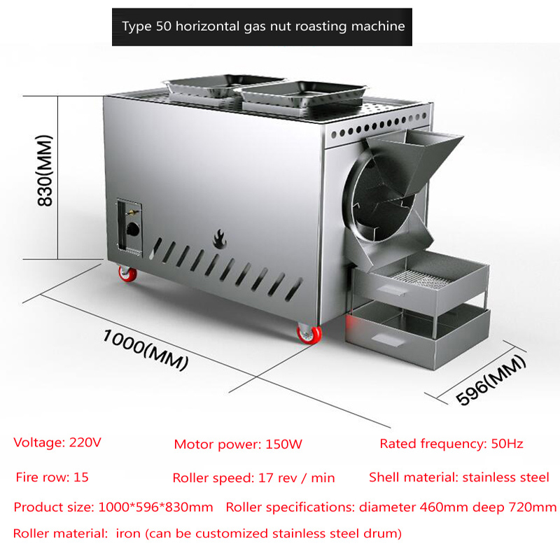 sesame almond sunflower seed cashew nut grougdnut peanut roasting machine