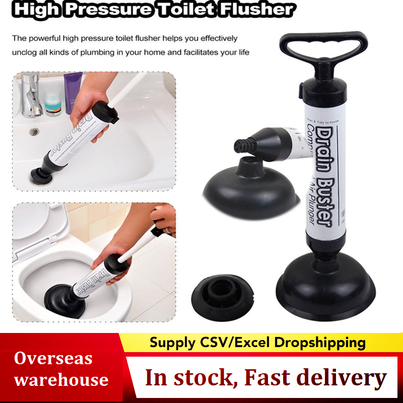 Toilet Plunger Powerful High-Pressure Toilet Dredge Drain Unblocker Vacuum Pipe Dredge Sewer Kitchen Dredge Tool