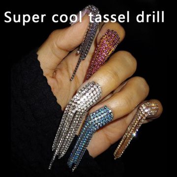 TSZS 1pcs/lot Bling Bling Tassel Drill Nail Art Decoration Fashion Manicure Accessories Nail Art