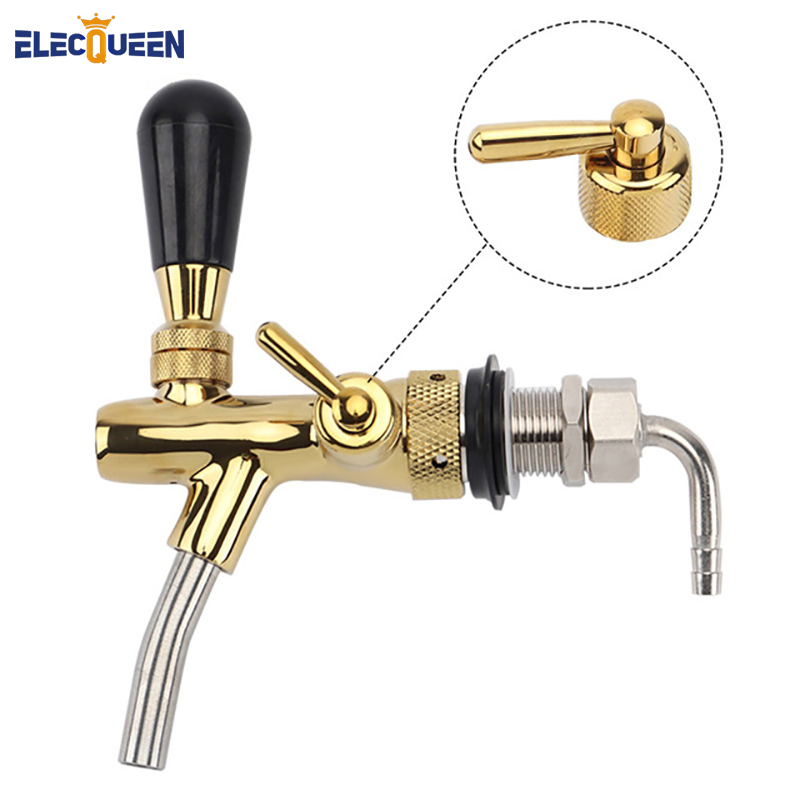 New homebrew kegging adjustable beer tap for beer kegs,Flow Control beer faucet,homebrew making tap,brass draft beer tap Gold