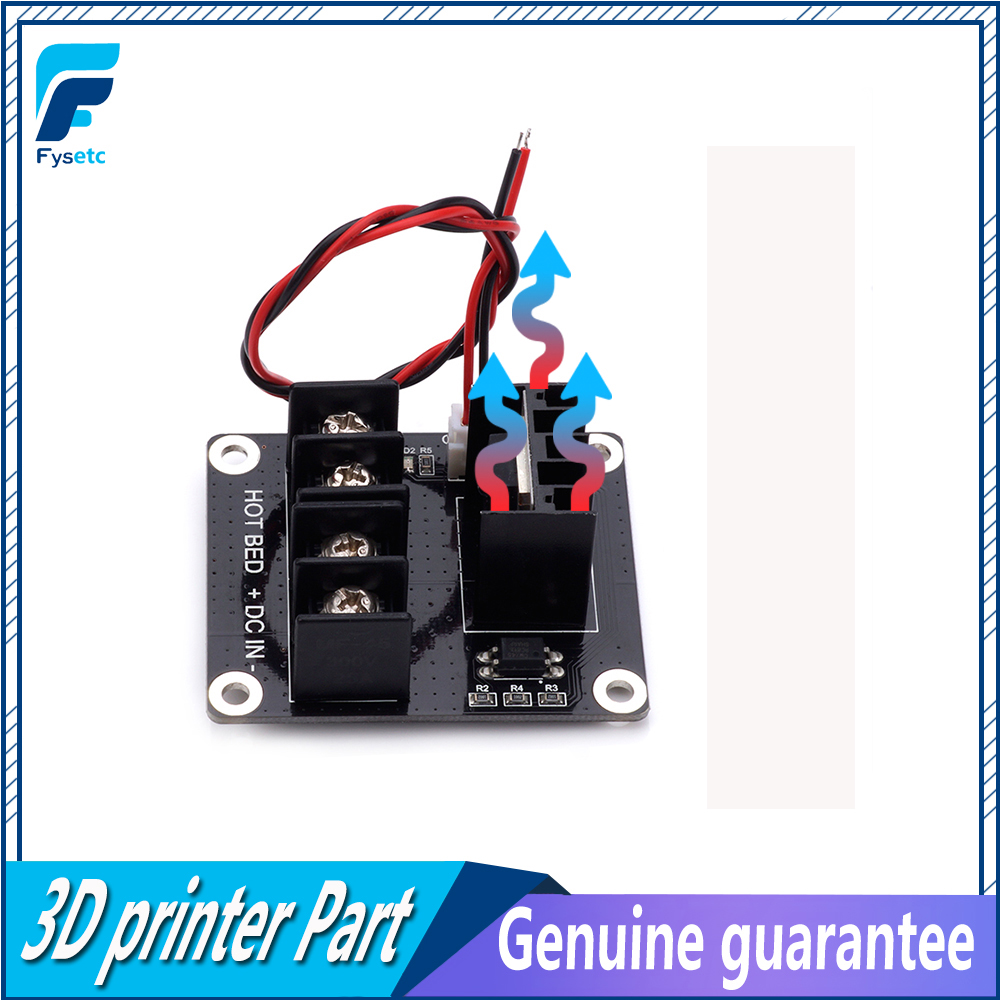 3D Printer Heated Bed Power Module /Hotbed MOSFET Expansion Module Inc 2pin Lead With Cable for Anet A8 A6 A2 Ramps 1.4