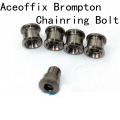 ACEOFFIX 5PCS Chainring Bolt Bicycle Chainwheel Screws Road MTB Bicycle Disc Screw for Crankset Bicycle Parts for Brompton