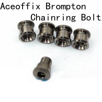 ACEOFFIX 5PCS Chainring Bolt Bicycle Chainwheel Screws Road MTB Bicycle Disc Screw for Crankset Bicycle Parts for Brompton