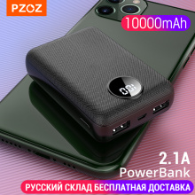 PZOZ Power Bank 10000mAh Dual USB Mobile Phone External Battery Fast Charge For iphone xiaomi mi Portable Charger mini PowerBank