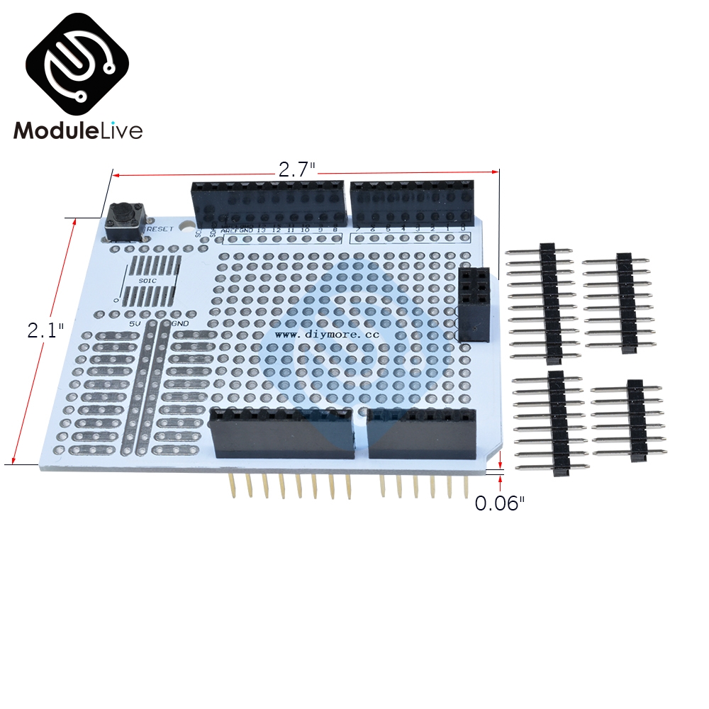 1Pcs Prototype PCB Development Bread Board Expansion Shield Board Breadboard Protoshield Module For Arduino UNO R3 One Diy Kit