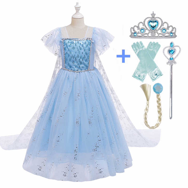 Girls Dress Princess Dress for Girls Queen Cosplay Halloween Party Dress up Birthday Costume Childen Clothing Vestidos