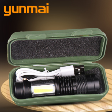 New arrive XP-G Q5 Built in battery Zoom Focus Mini led Flashlight Torch Lamp 2000 Lumens Adjustable Penlight Waterproof light