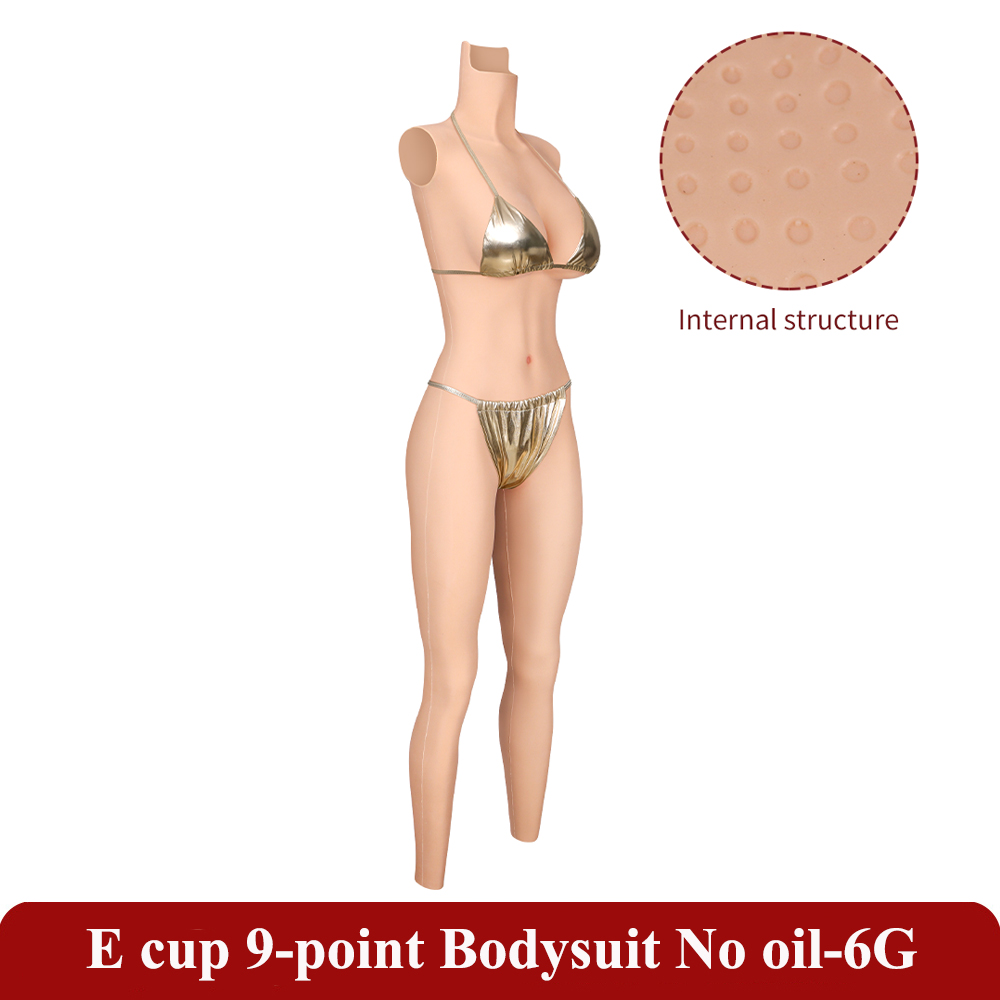 KOOMIHO E Cup 9-point Vagina Bodysuit Crossdresser Silicone Breasts Fake Breast Cosplay Silicone Breast Forms 6g