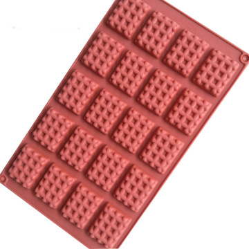 Silicone Mold Cavity 20 Mini Muffin Rectangular Biscuit Box Cake Decorated Chocolate Chip Cookies Baking H989