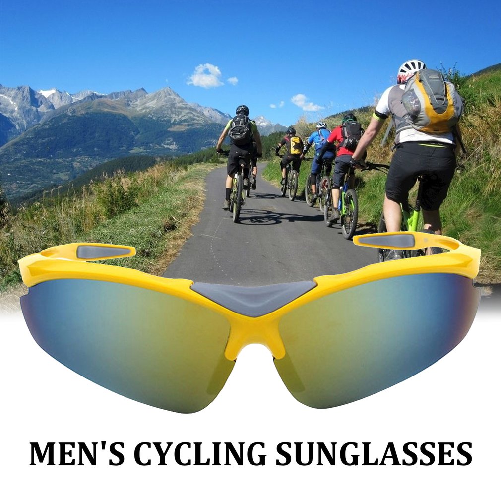 Men's Sunglasses Cycling Glasses Bicycle Goggles Outdoor Sunglasses Sports Goggles PC Eyeglasses