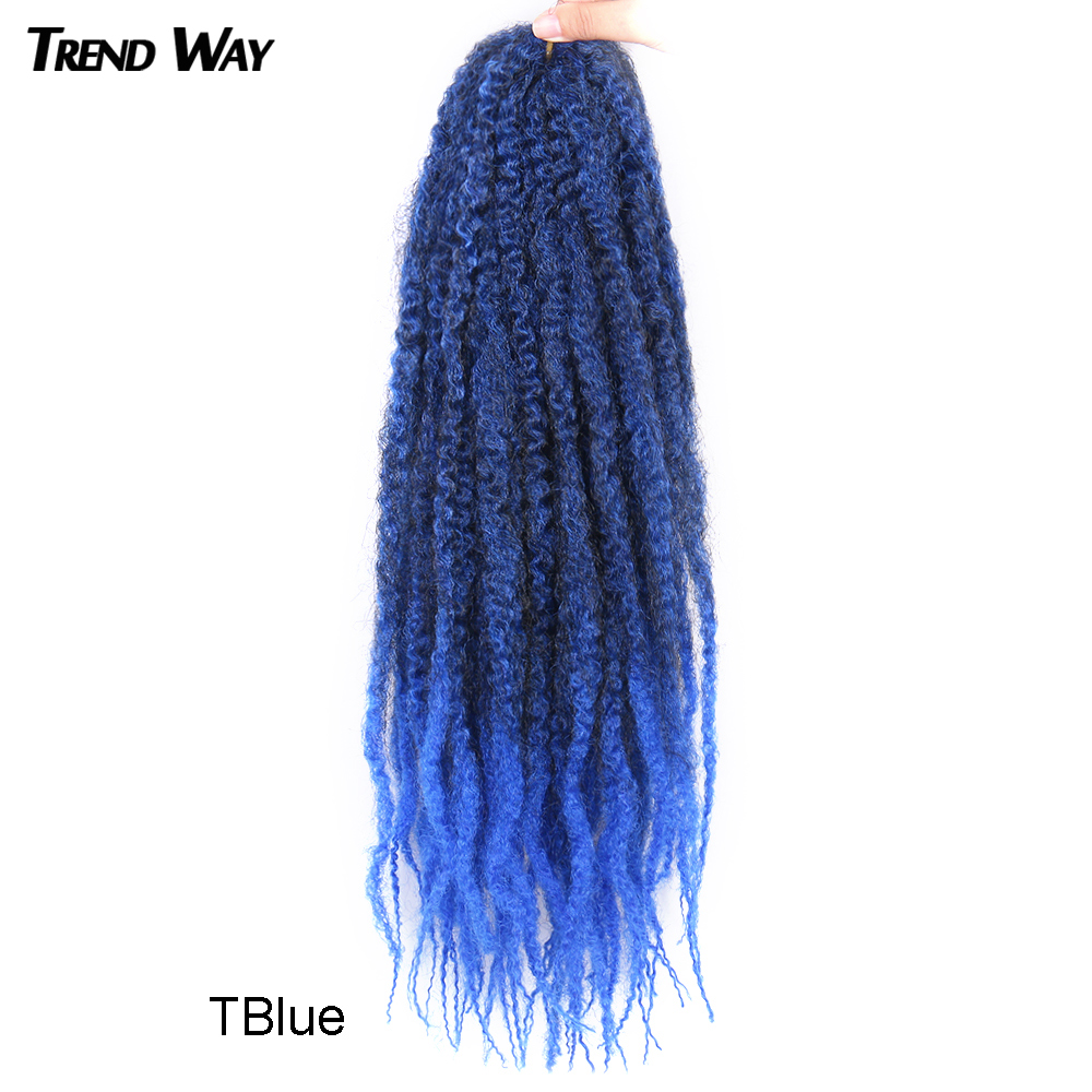 20Inch Marley Synthetic Braiding Hair Ombre Afro Kinky soft Twist Long For Women Crochet Braids Hair Extensions High Temperature