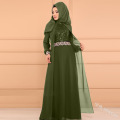 Ramadan Turkey Muslim Dress Women Abaya Isalmic Clothing Print Solid Color Big Swing A-line Plus Size Dresses Moroccan Kaftan