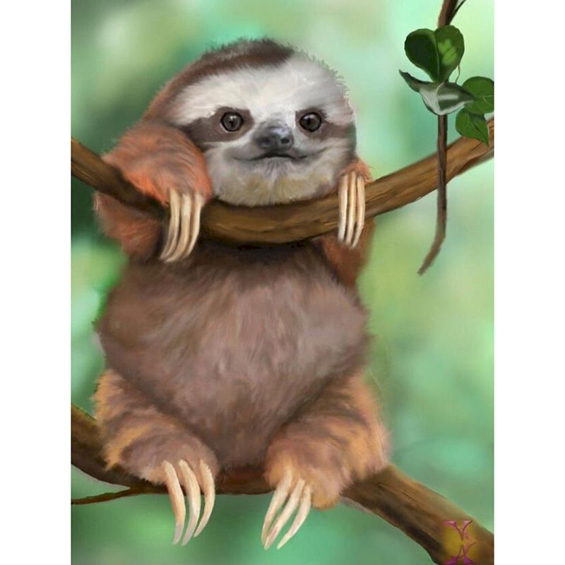 Paint By Number sloth Animal HandPainted DIY Gift Kit Drawing On Canvas Oil Painting Picture Wall Art Home Decoration