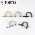 Meetee 10/30pcs 16mm Metal Key D Ring Horseshoe Buckle Keys Pendant Hang Buckles DIY Bags Garment Craft Sewing Accessories BD320