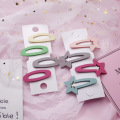 4 PCS New Lovely Star Rabbit Candy Color Girls Hairpins Hair Clip Kids Headwear Children Hair Accessories Baby BB Clips
