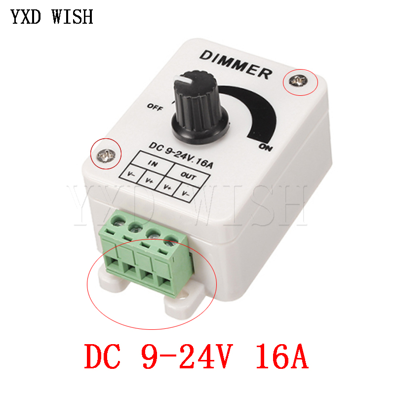 Voltage Regulator DC-DC Voltage Stabilizer 16A Power Supply Adjustable Brightness Lamp Speed Controller DC 12V LED Dimmer 12 V