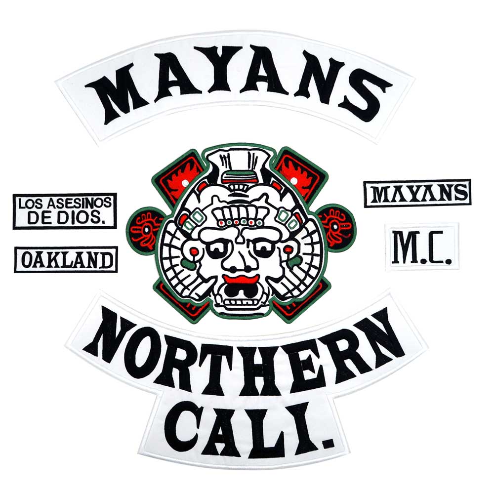 MAYANS NORTHERN CALI backing Embroidered Sewing Label punk biker Patches Clothes Stickers Apparel Accessories Badge