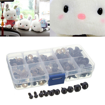 100pcs Plastic Safety Eyes Washers Black Screw Eye Boxed Toy accessories Hand Making DIY Craft