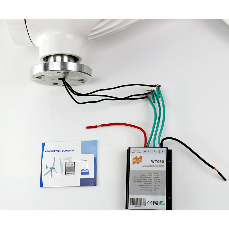 Waterproof Ip67 Windmill 0-600W Wind Turbine Generator Charge Controller Applied for 12/24V DC or AC Wind Turbine System