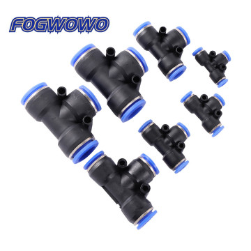 5 Pcs T-type Garden Irrigation Garden Water Connectors 4mm 6mm 8mm 10mm 12mm 14mm 16mm Quickly Connect Atomizing Nozzle