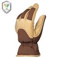 OZERO Winter Work Gloves -10°F Coldproof Deerskin Suede Leather Driving Glove Thinsulate Insulation Layer and TR Thermal Cotton