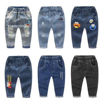 New 2020 Kids Fashion Solid Jeans Trousers Pants Boys Denim Pants Baby Boys Jeans Autumn Winter Jeans Long Pants Clothing