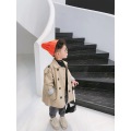 Autumn Korean style fashion boys oversized trench jackets Kids loose striped patchwork long coats children outwears