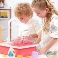 Kids Kitchen Toys Simulation Electric Dishwasher Educational Toys Mini Kitchen Food Pretend Play Cutting Role Playing Girls Toys