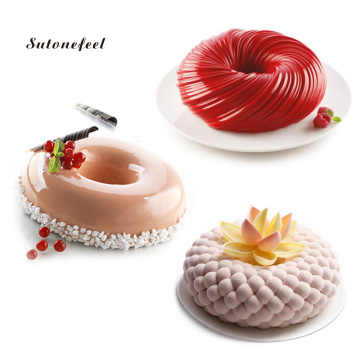 Donuts Shaped Silicone Mold Cake Mousse Mold Chocolate Jelly Molds Sugar Apple Shaped Dessert Baking Tray Cake Decorating Tool