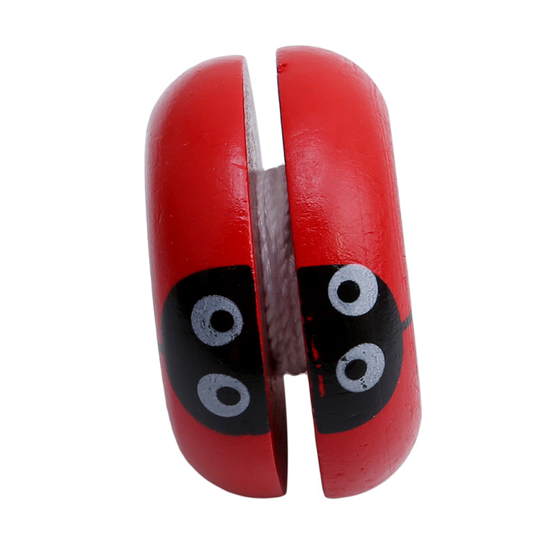 Cute Animal Prints Wooden Yoyo Toys Ladybug Toys Kids Yo-Yo Creative Yo Yo Toys For Children Wooden Yo Yo ball