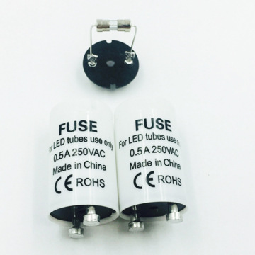10pcs/lot LED Starter Only Use LED Tube Protection 0.5A 4-30W Tube inductance ballast remove Fuse Starter