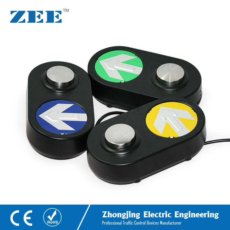 Traffic Pedestrian Push Button Pedestrian Traffic light Button LED Traffic Button Arrow Board Black Housing