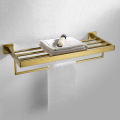 Gold Brushed Bathroom Accessories Hardware Set Towel Bar Rail Toilet Paper Holder Towel Rack Hook Soap Dish Toilet Brush