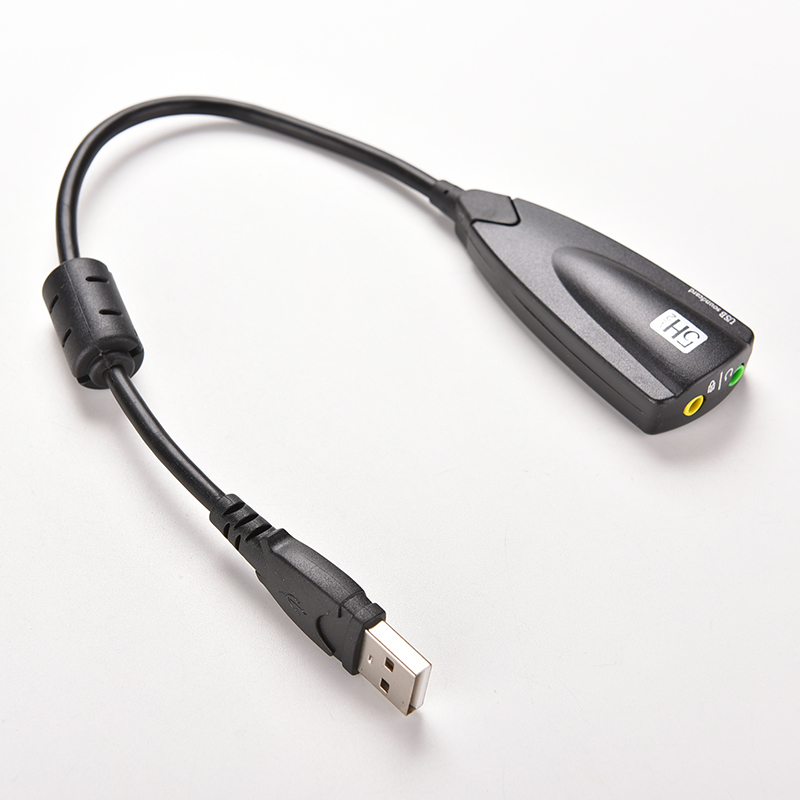 5H V2 7.1 External USB Sound Card 5hv2 Audio Adapter USB To 3D CH Virtual Channel Sound Track for Laptop PC 1pcs black
