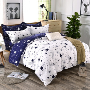 3/4pcs/Set AB Side Star White Blue Comforter Bedding Sets Space Bed Sheet Duvet Cover Set Pillowcases Bed Linen Home Textile