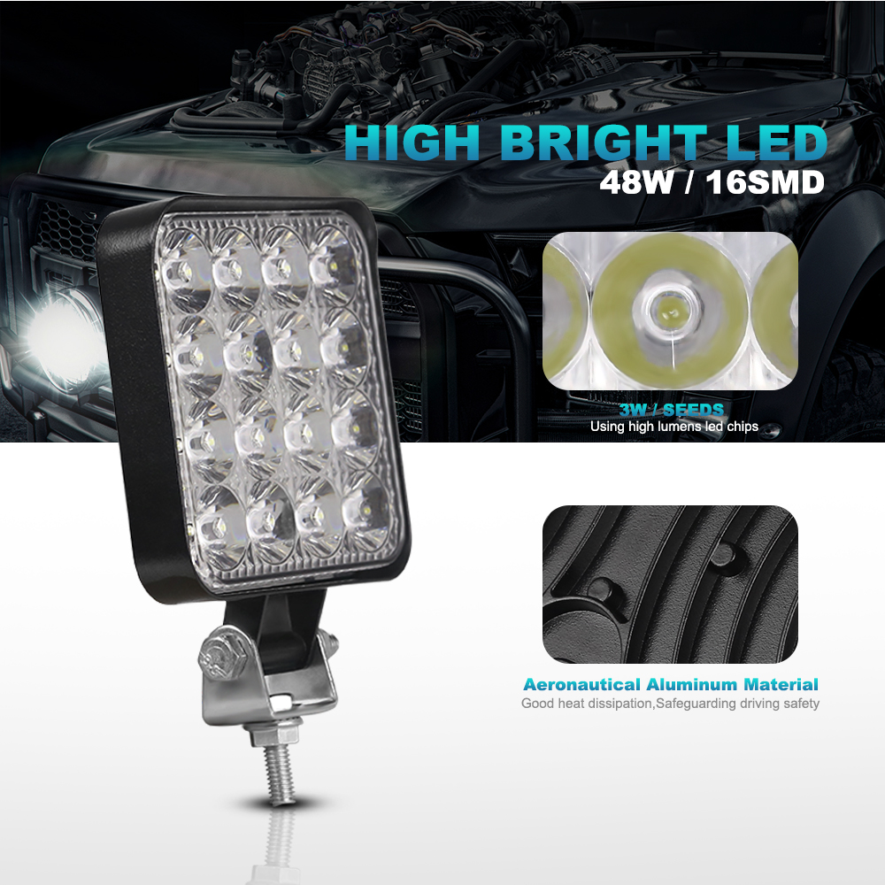Nlpearl Led Light Bar 42W 48W Mini LED Work Light Spotlight 12V 24V Offroad LED Bar For Offroad Jeep Truck 4X4 4WD Car SUV ATV