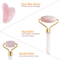 Nature Jade Facial Massager Double Roller Guasha Board Scraping Body Back Beauty Thin Lift Face Relaxation Health Skin Care Tool