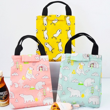 New Lunch Bags For Women Men Kids Cute Cotton Cute Food Picnic Travel Breakfast Thermo Lunch Box Tote Bag Thermal Handbag