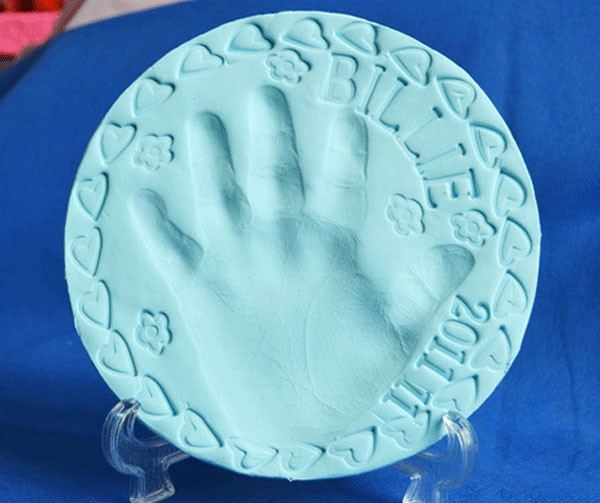 40g/11 Colors baby care Air Drying Soft Clay Baby Handprint Footprint Imprint Kit Casting Parent-child hand inkpad fingerprint
