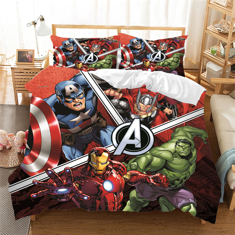 Marvel Avenger Alliance 3D bedding set iron Man Queen King size comforter bedding sets bedclothes Cartoon Duvet cover Gift