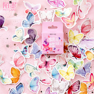 Hot Sale 45pcs/box Butterfly Washi Tape Decorate Japanese Stationery Scrapbooking Supplies Stickers Office Adhesive Tape