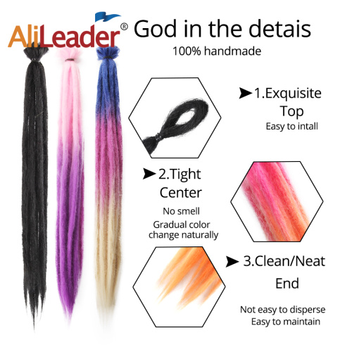 Ombre 2tone Colorful Double Ended Synthetic Dreads Extension Supplier, Supply Various Ombre 2tone Colorful Double Ended Synthetic Dreads Extension of High Quality